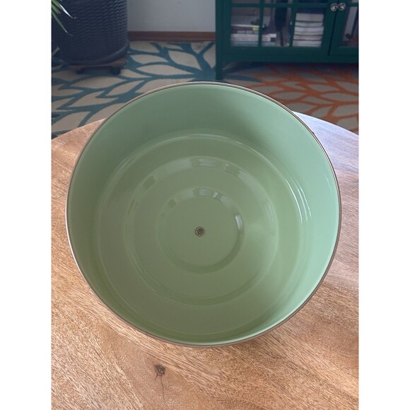 MacKenzie‑Childs Green Flower Market Cake Carrier w/ Platter 16" Retired - Picture 7 of 7